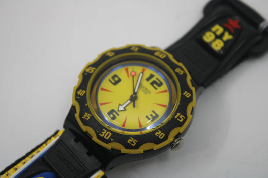 1998, Vintage Swatch Access Scuba 'Goodwill Games NY', SHB101, NO Original Box, New Old Stock, Never Worn working 100%