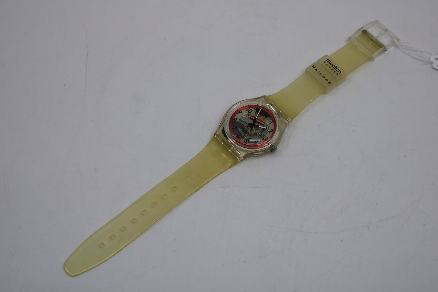 1997 Vintage Gents Access Swatch 'Magic Snow' SKK106, UNUSED and NEW old stock with original, NEW strap