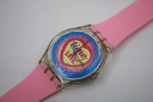 1998, Vintage Gents Swatch Valentines Special, 'Time for Love', GK293, NEW and unworn, brand-new, NON-original strap
