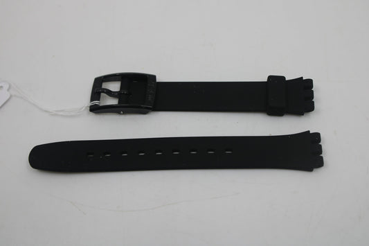 Vintage Swatch Strap, 'Lady Black Single' LB170, 12mm, Ladies, New Old Stock, Silicone