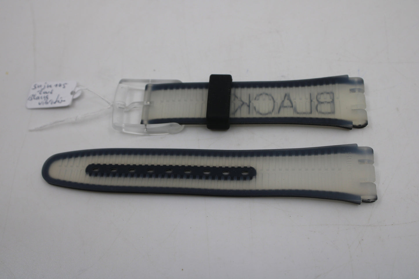 Vintage Swatch 'Jelly in Jelly' Strap, 'Black Vibration', SUJK105, 19mm, NEW OLD STOCK, Never Used