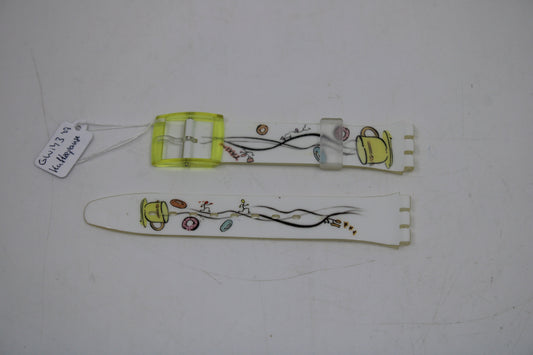 Vintage Swatch Strap, 'Kaffeepause', GW143, 17mm, Gents, New Old Stock