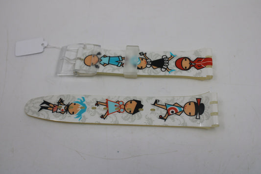 Vintage Swatch 'Touch Game' Strap, 'Dressin' Day', STGK103, 19mm, NEW OLD STOCK, Never Used
