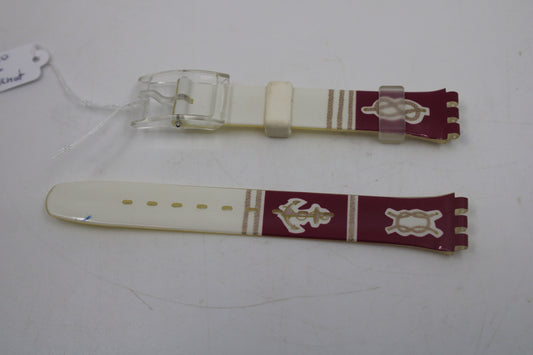 1992, Vintage Swatch Strap, 'Red Knot' LK130, 12mm, Ladies, New Old Stock