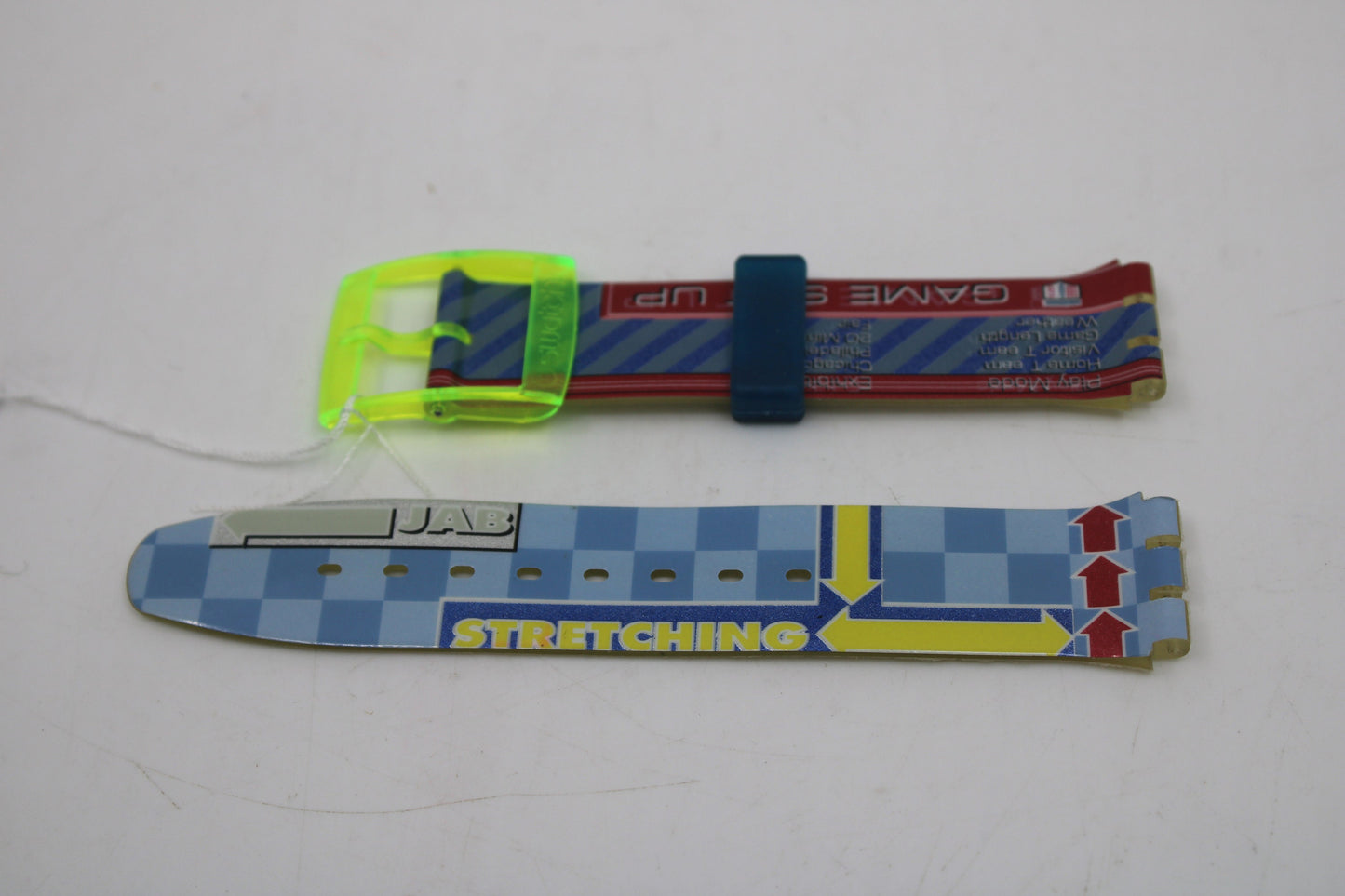 Vintage Swatch Strap, 'Game Over', SEL101, 17mm, Aqua Chrono, New Old Stock