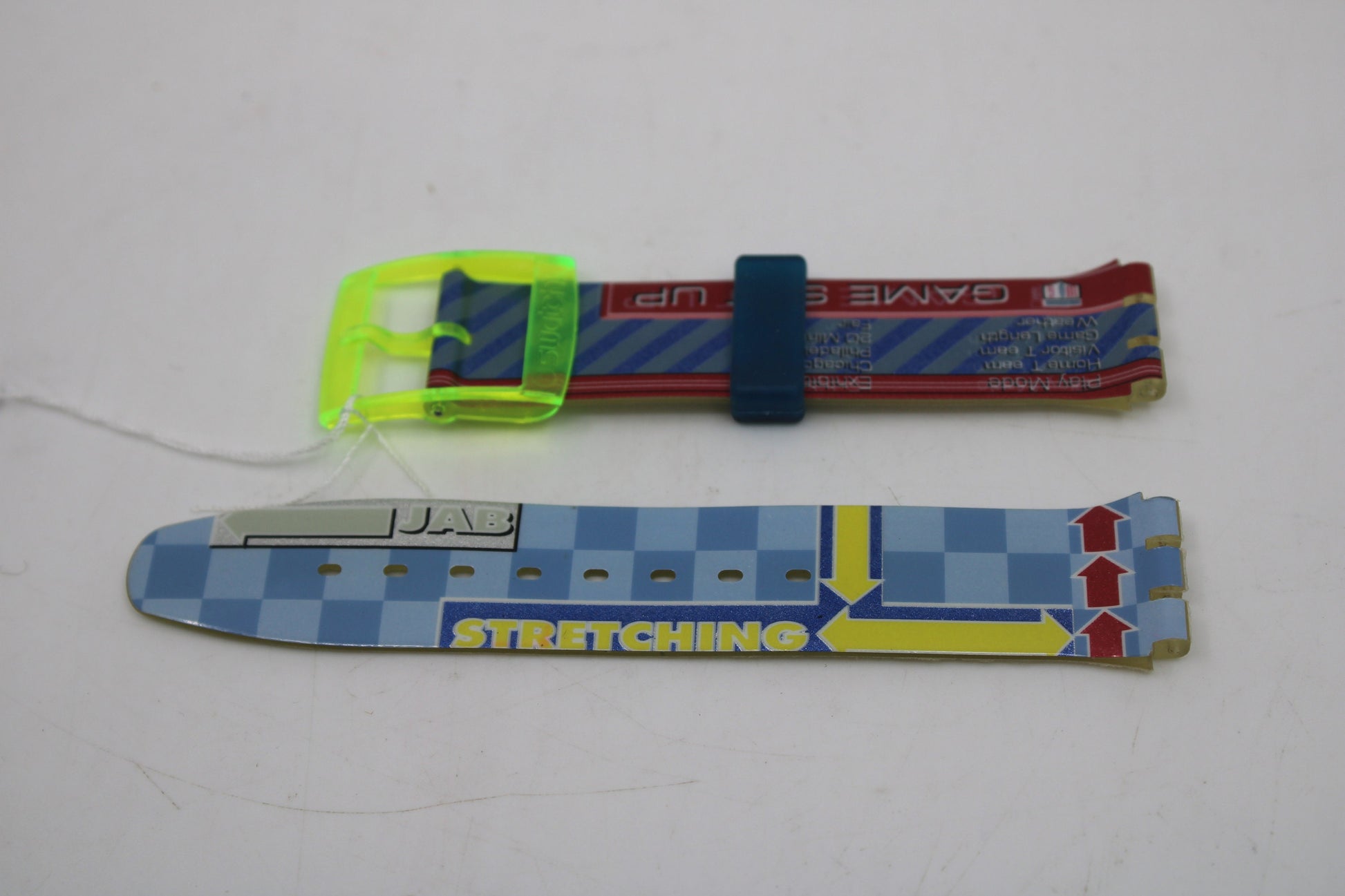 Vintage Swatch Strap, 'Game Over', SEL101, 17mm, Aqua Chrono, New Old Stock