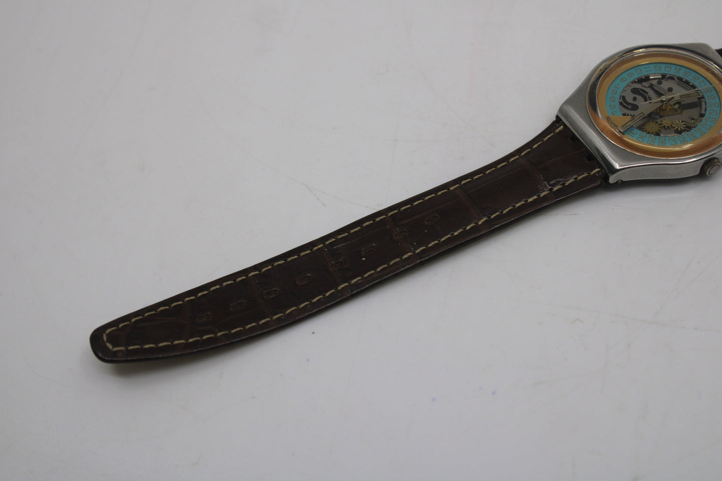 1989, Vintage Gents Swatch, 'Day Off' GY400, VERY Good, Used Condition, working 100%, NON-original Swatch strap