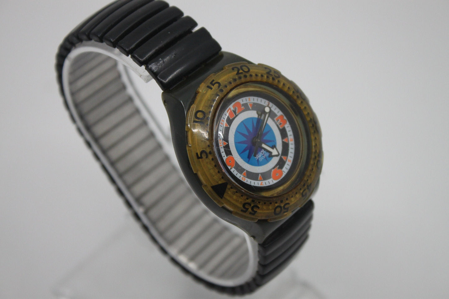 1993 Vintage Swatch Scuba 'Black Gondola' SDM100/101, good, much used condition, working 100%