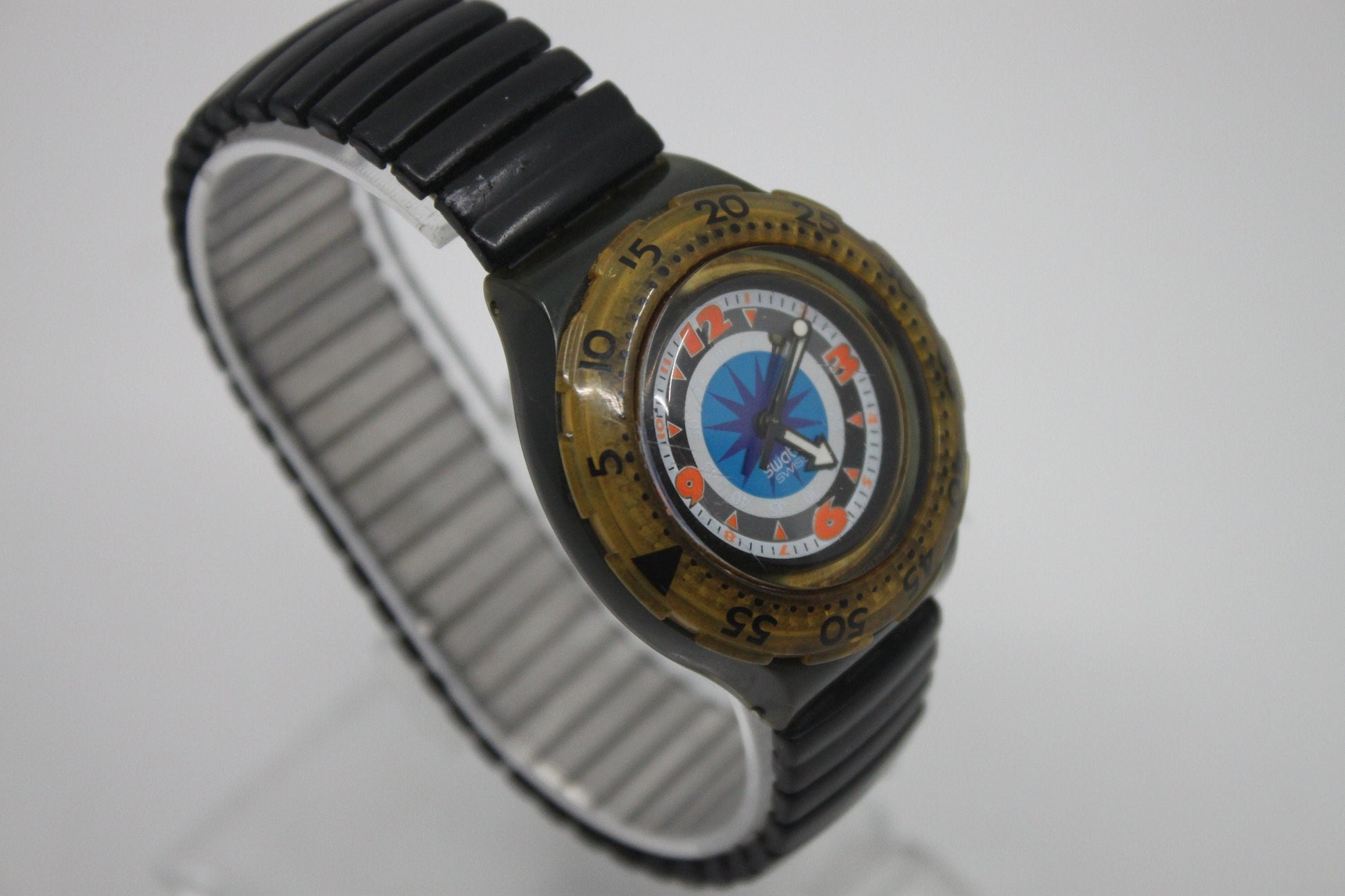 1993 Vintage Swatch Scuba 'Black Gondola' SDM100/101, good, much used condition, working 100%