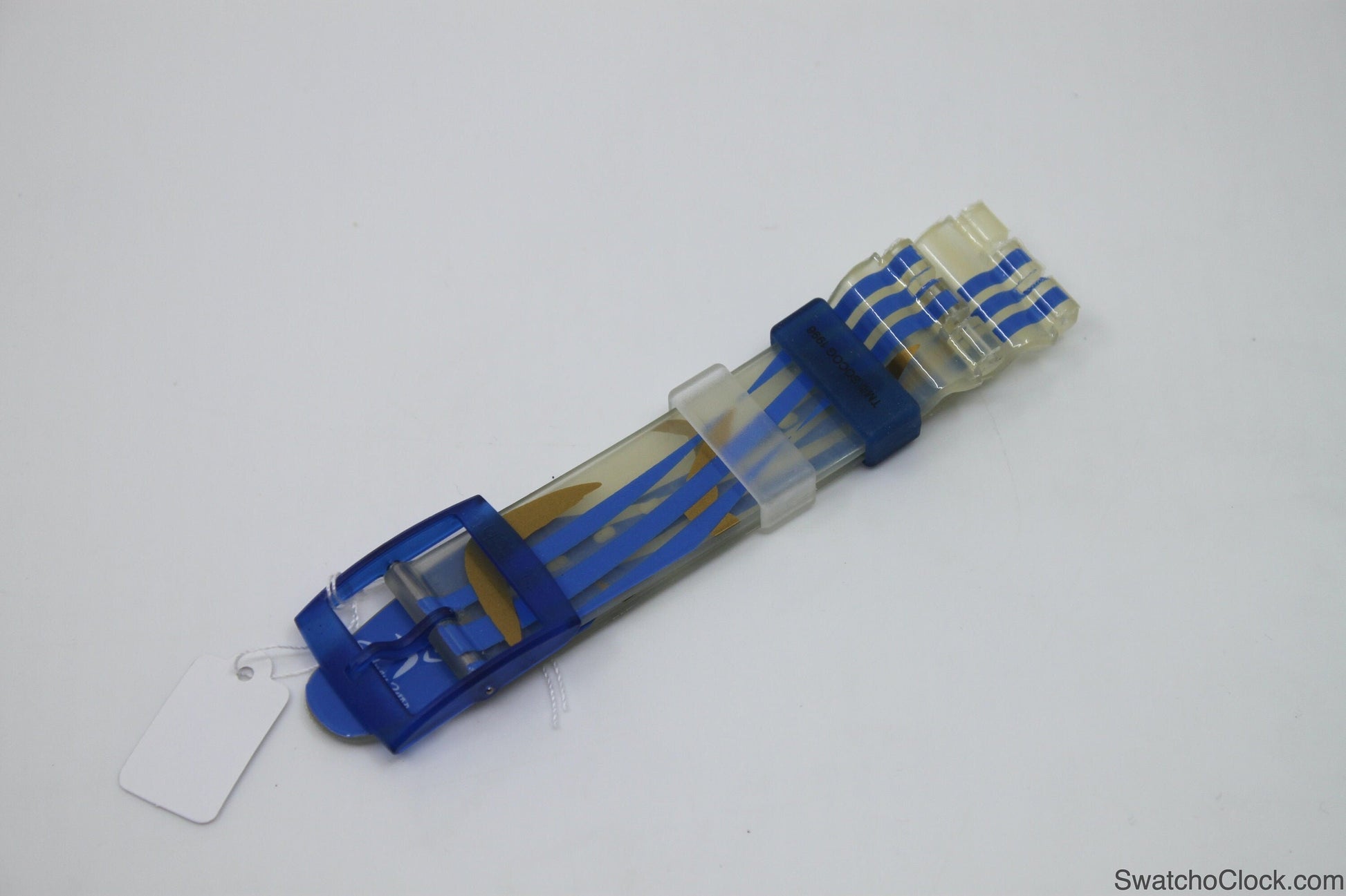 1995, Vintage Aqua Chrono Swatch Strap, 'Sydney 2000', 19mm, SBZ102Z, Aqua Chrono , New Old Stock