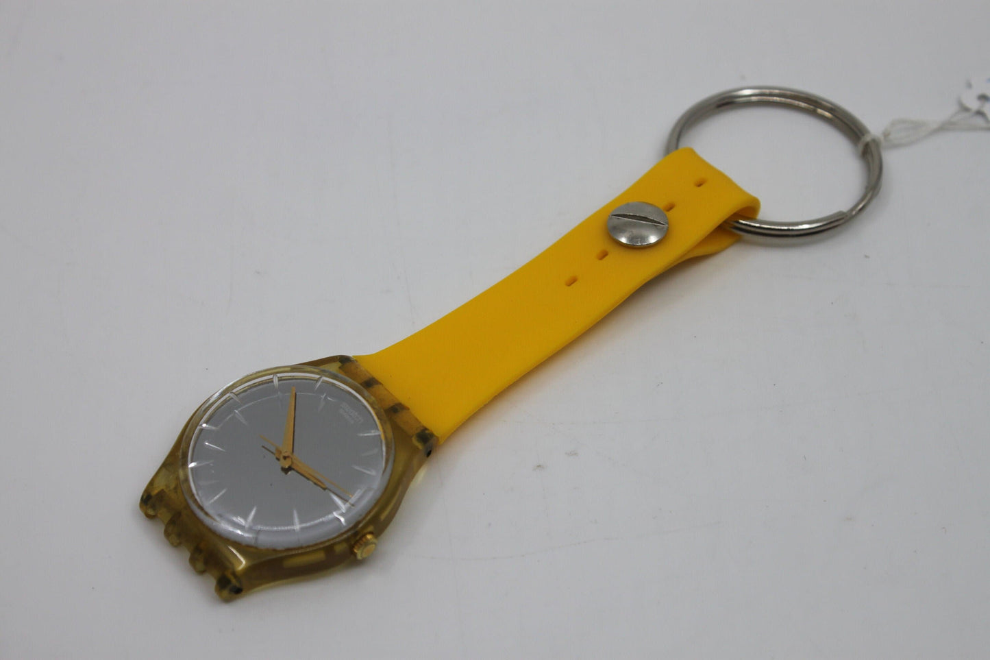 Unique, Vintage Swatch Keychain, GK297, 1999, 'Closed Mirror', made from recycled, NON-working Gents Swatch watch