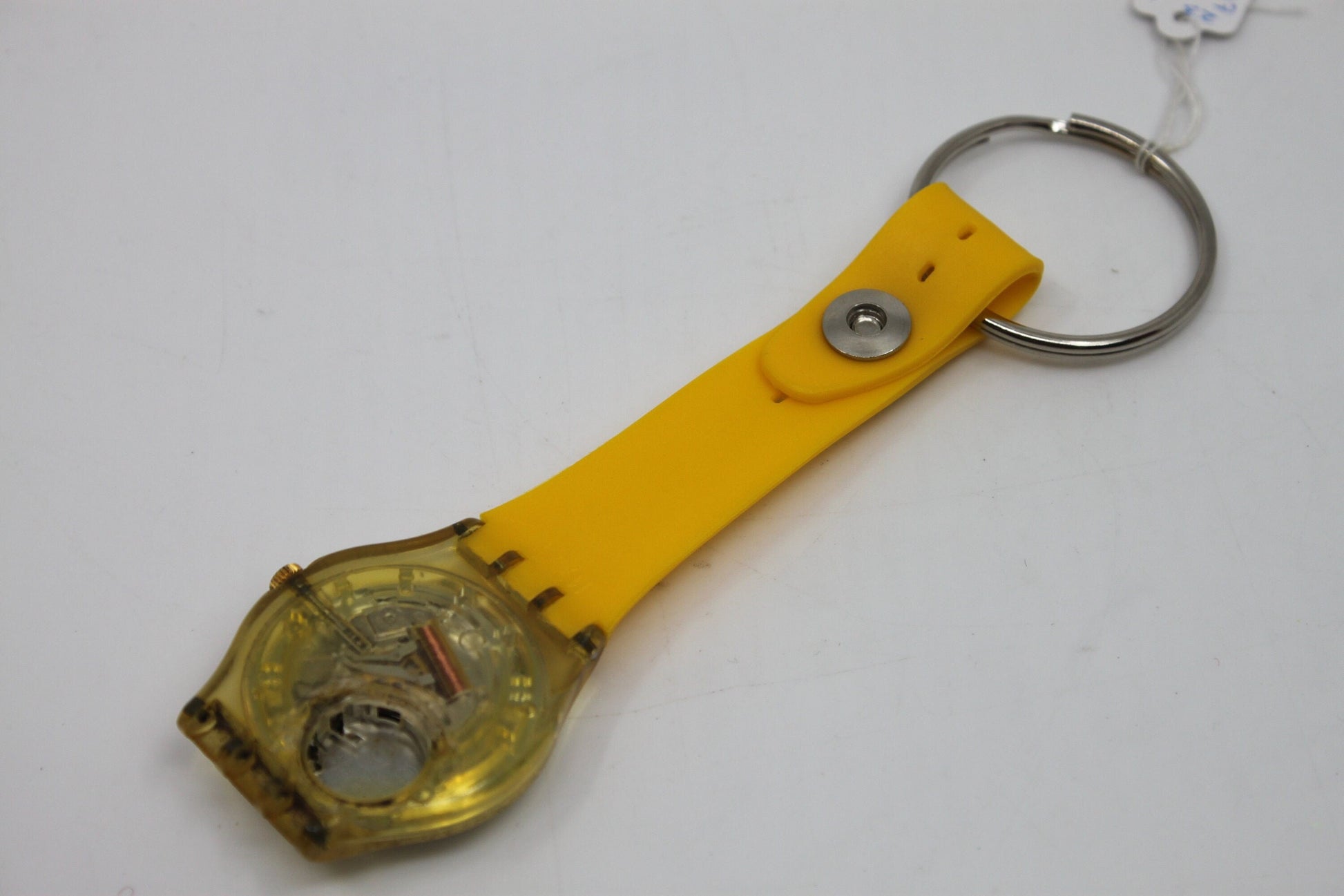 Unique, Vintage Swatch Keychain, GK297, 1999, 'Closed Mirror', made from recycled, NON-working Gents Swatch watch