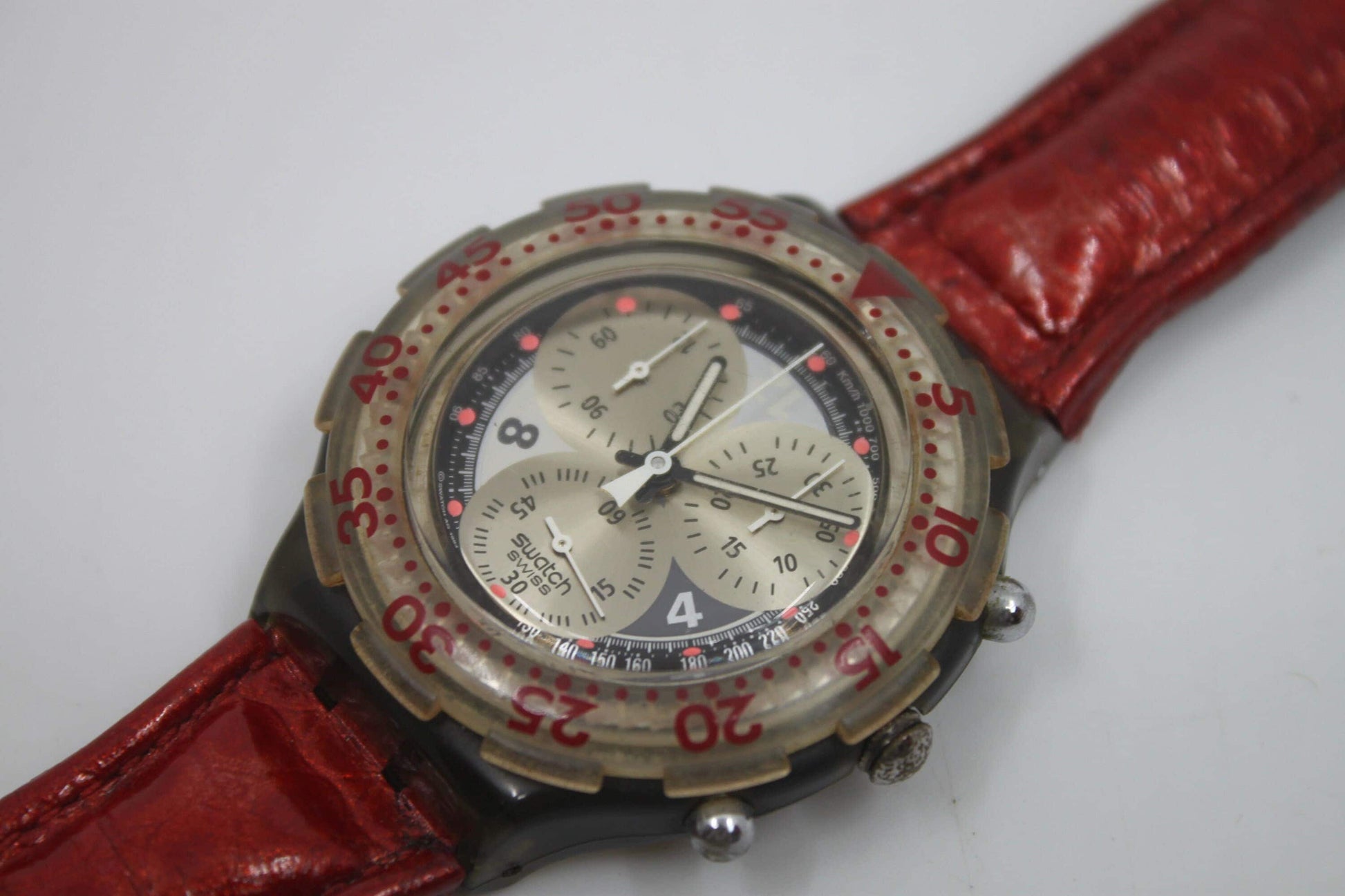 1996 Vintage Swatch Aqua-Chrono Scuba 'Onda Nera' SBM103, nice condition, working 100%