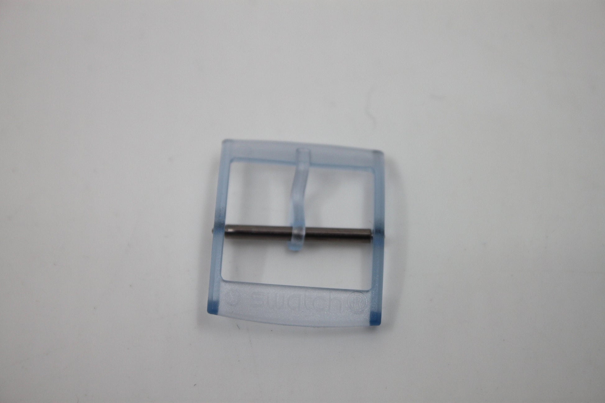 1990s, Vintage Original Swatch Buckle + Pin Set, for Aqua Chrono (and others?), Translucent Blue