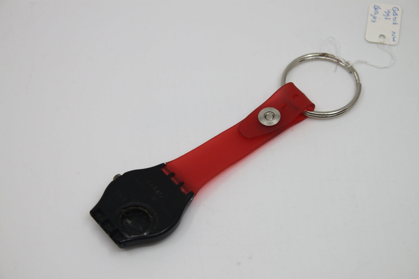 Unique, Vintage Swatch Keychain, GB416, 1992, 'Barajas', made from recycled, NON-working Gents Swatch watch
