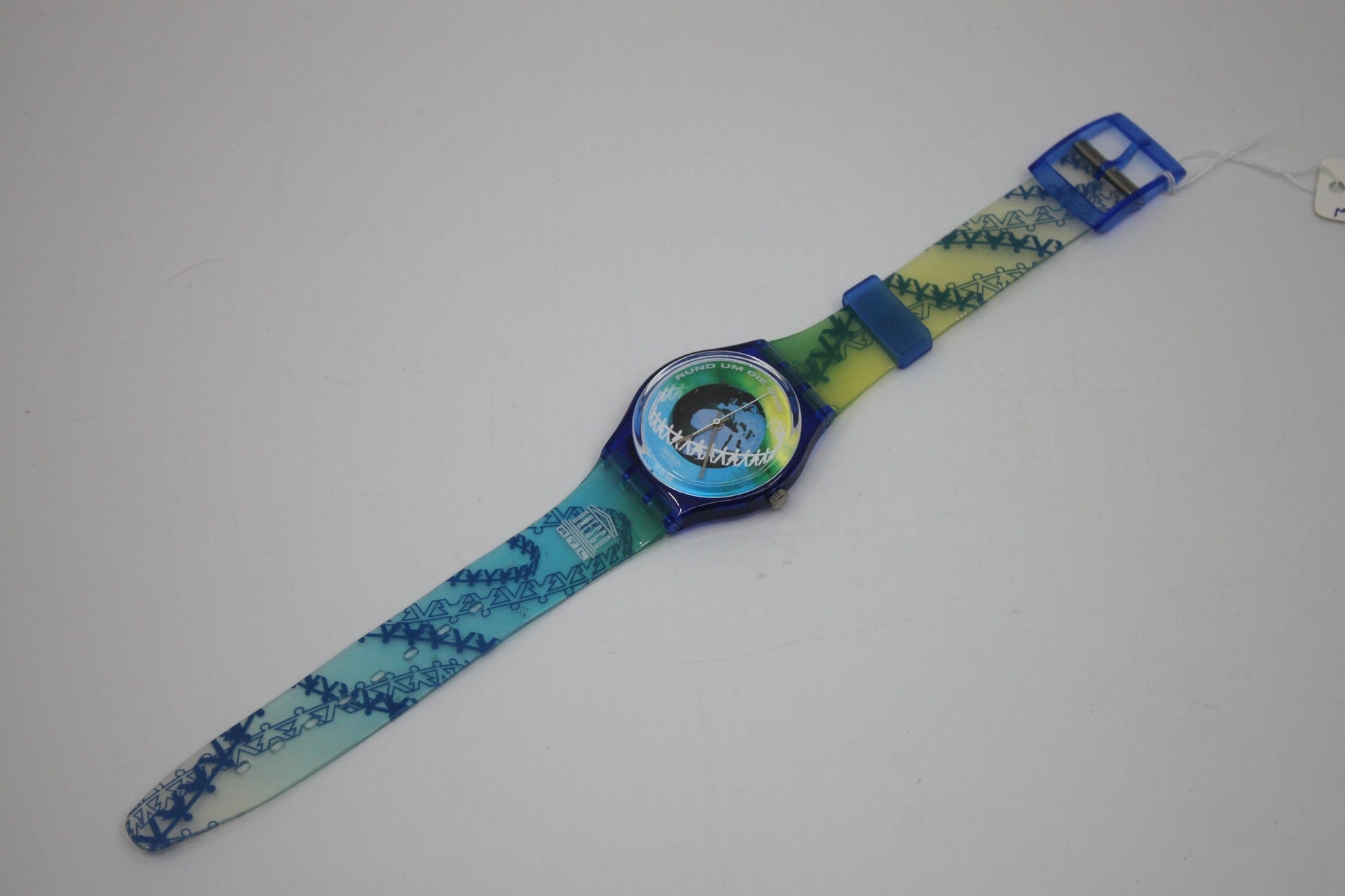 1996, Vintage Gents Swatch, 'Rund Um Die Uhr' GZ153, No box, NEW OLD STOCK, Never Worn, working 100% original strap