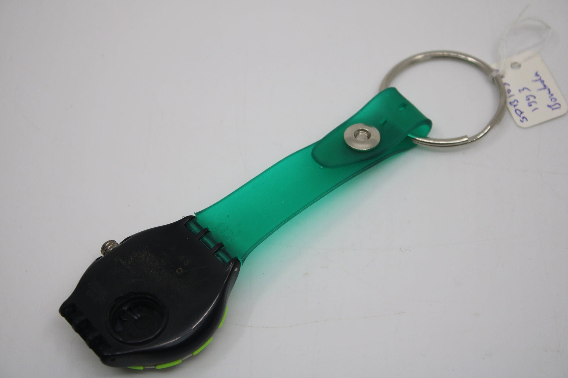 Unique, Vintage Swatch Keychain, SDB103, 1993, 'Bombola', made from recycled, NON-working Scuba Swatch watch