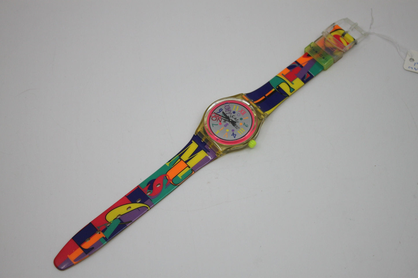 1994 'Boogie Mood' NEW OLD STOCK,vintage gents Musicall Swatch SLK104, perfect condition, working 100%, Cracked Strap