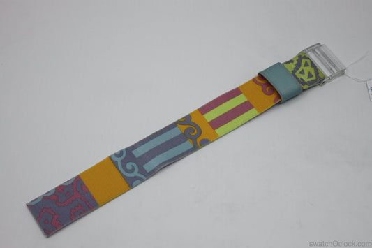 1992 NEW OLD STOCK Vintage Pop Swatch Strap, 'Corolla', PWK155, PopSwatch, very rare
