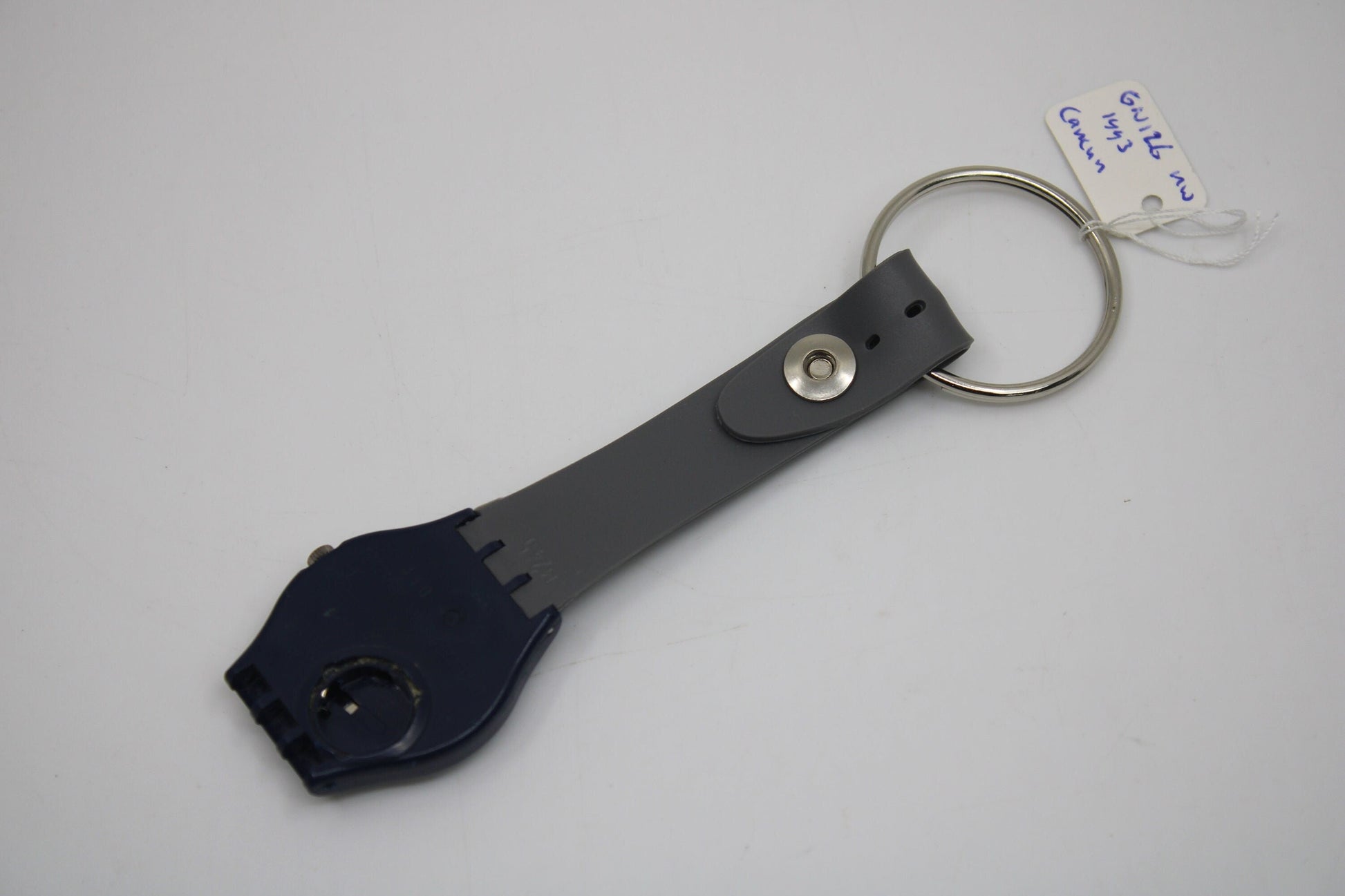 Unique, Vintage Swatch Keychain, GN126, 1993, 'Cancun', made from recycled, NON-working Gents Swatch watch