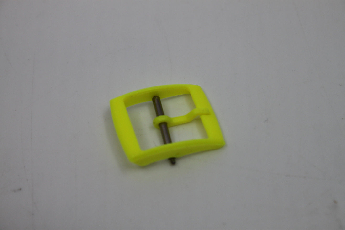 1990s, Vintage Original Swatch Buckle + Pin Set, for Original GENTS only, Solid Neon Yellow