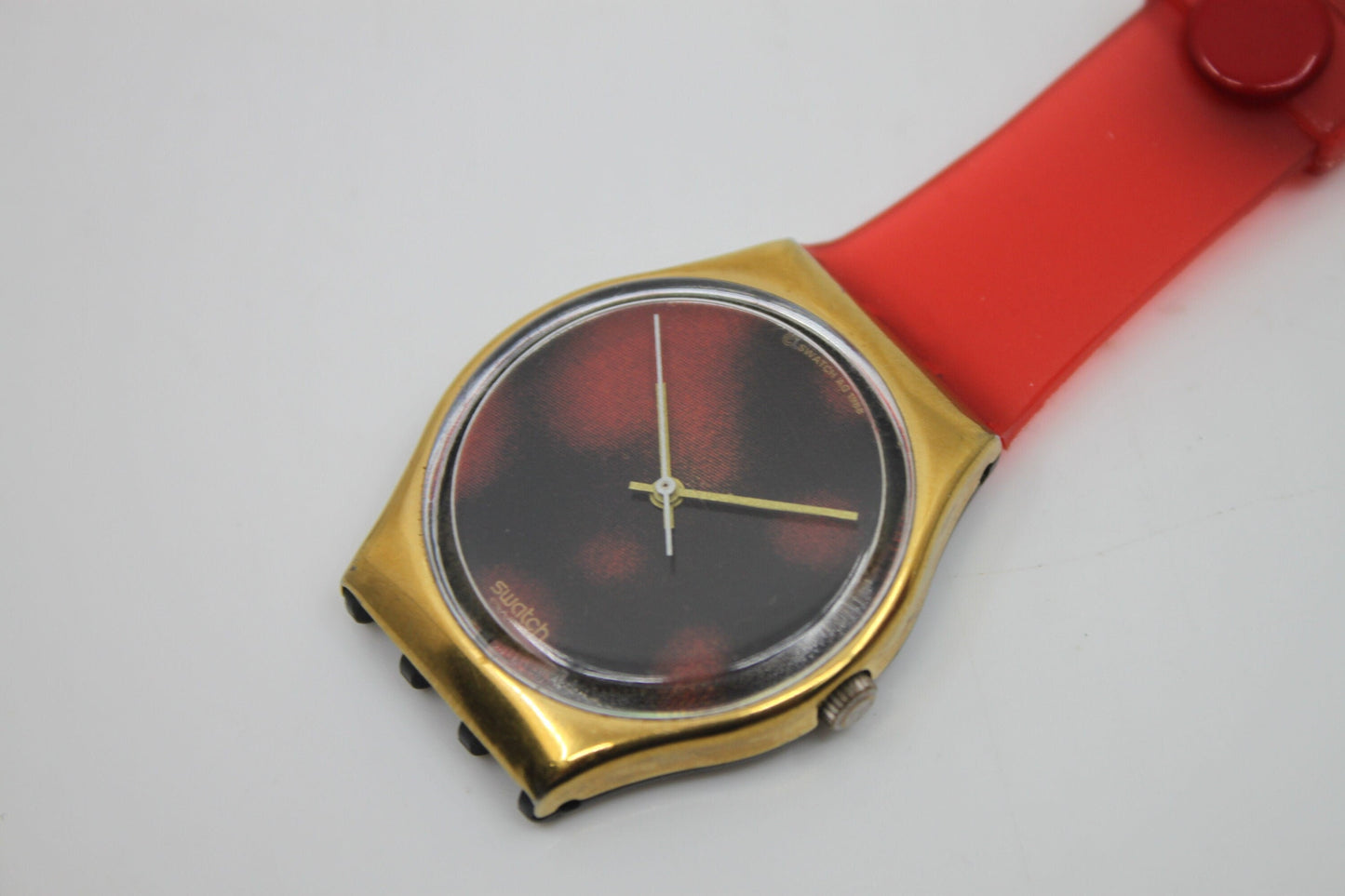 Unique, Vintage Swatch Keychain, GX104, 1988, 'Sloan Ranger', made from recycled, NON-working Gents Swatch watch