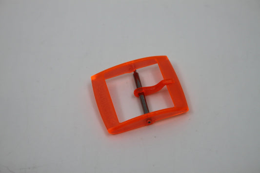 1990s, Vintage Original Swatch Buckle + Pin Set, for Aqua Chrono (and others?), Translucent Orange