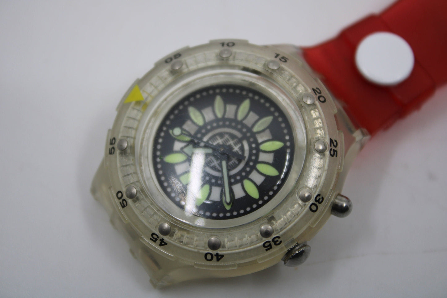 Unique, Vintage Swatch Keychain, SDK907, 1996, 'Walk On', made from recycled, NON-working Scuba Swatch watch
