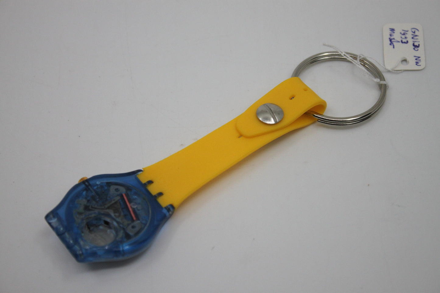 Unique, Vintage Swatch Keychain, GN130, 1993, 'Master', made from recycled, NON-working Gents Swatch watch