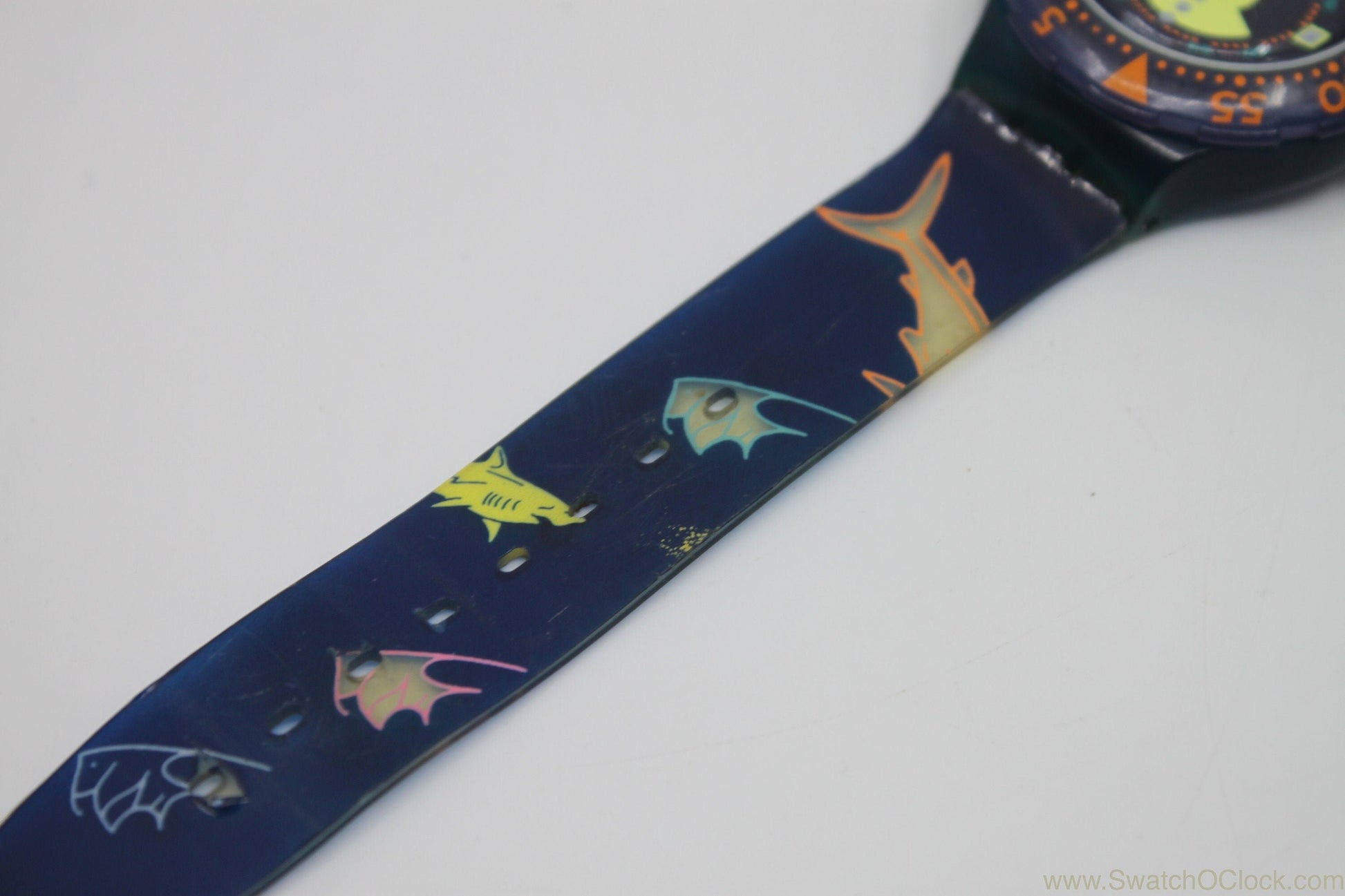 1992 Vintage Swatch Scuba 'Divine' SDN102, nice condition, working 100% Non Original Swatch Strap