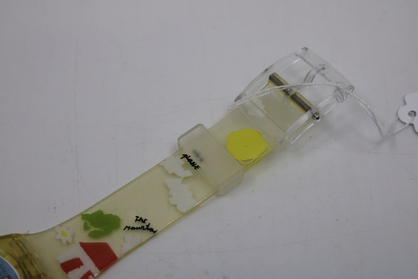 2000, Swatch, Gents, 'Dibujos', GK420, NEW and UNWORN, working 100%, original, strap with scribbles or sketches on it