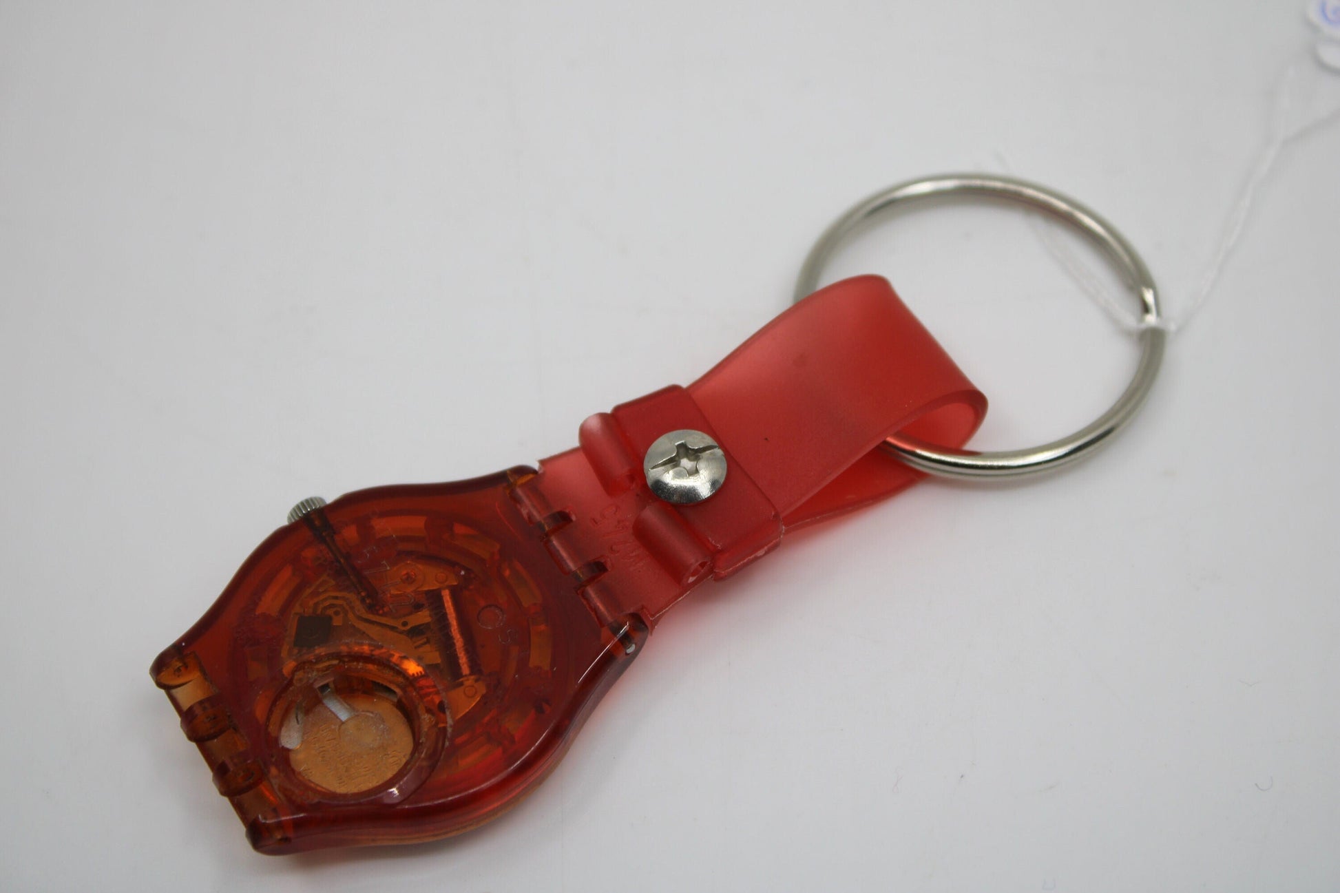 Unique, Vintage Swatch Keychain, GF112, 2001, 'Hors d'Oeuvre', made from recycled, NON-working Gents Swatch watch