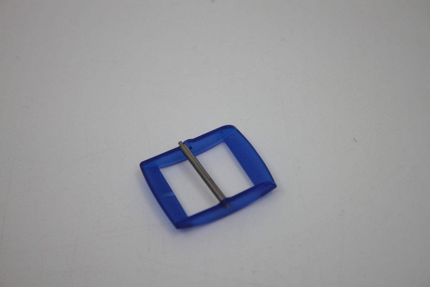 1990s, Vintage Original Swatch Buckle + Metal Pin, for NEW GENTS, Translucent Translucent Blue, Inside width 20mm