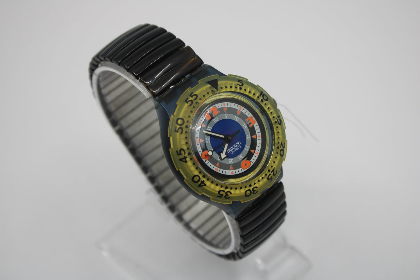 1993 Vintage Swatch Scuba 'Black Gondola' SDM100/101, New Old Stock Condition, Never Worn, working 100%