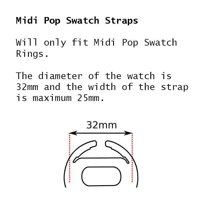 2001 Vintage Pop Swatch Strap, 'Duo Fluo', PMM105, PopSwatch, Never Used, NEW OLD STOCK