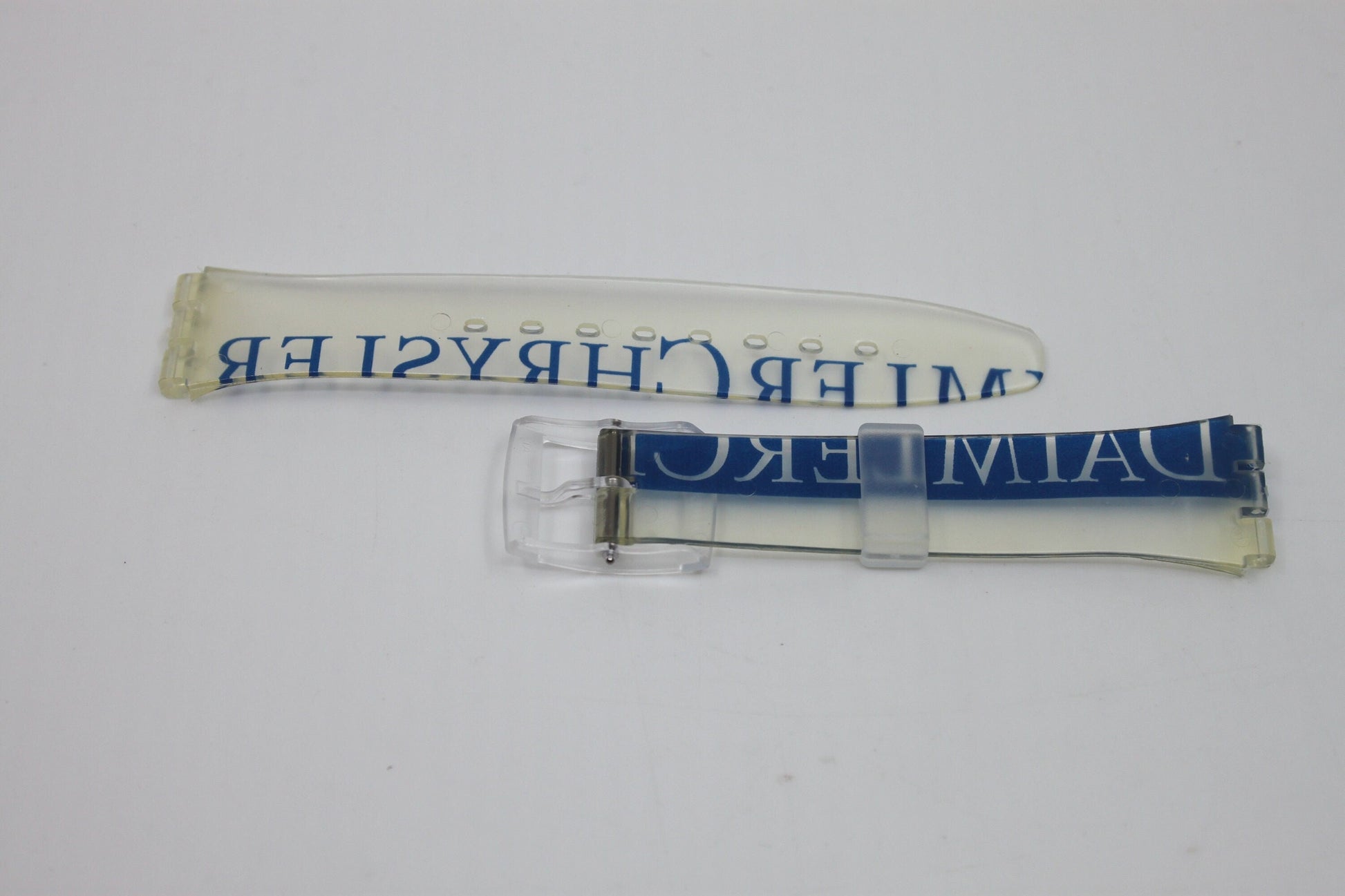 1996, Vintage Swatch Strap, 'Transparent' 'Daimler-Chrysler', GZ157, 17mm, Gents, New Old Stock