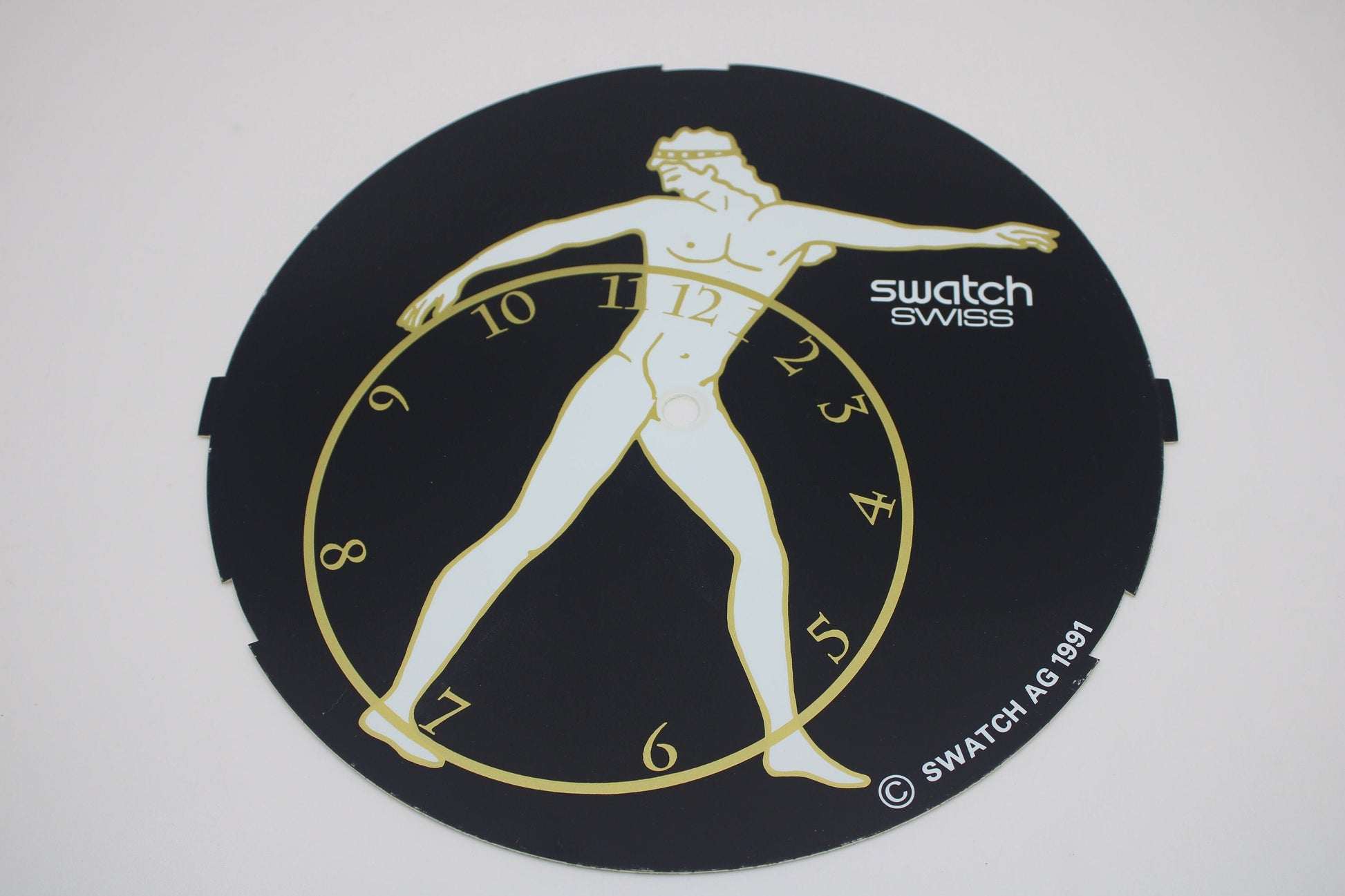 1992 vintage and original Maxi Swatch FACE PLATE, Discobolus, MGK141