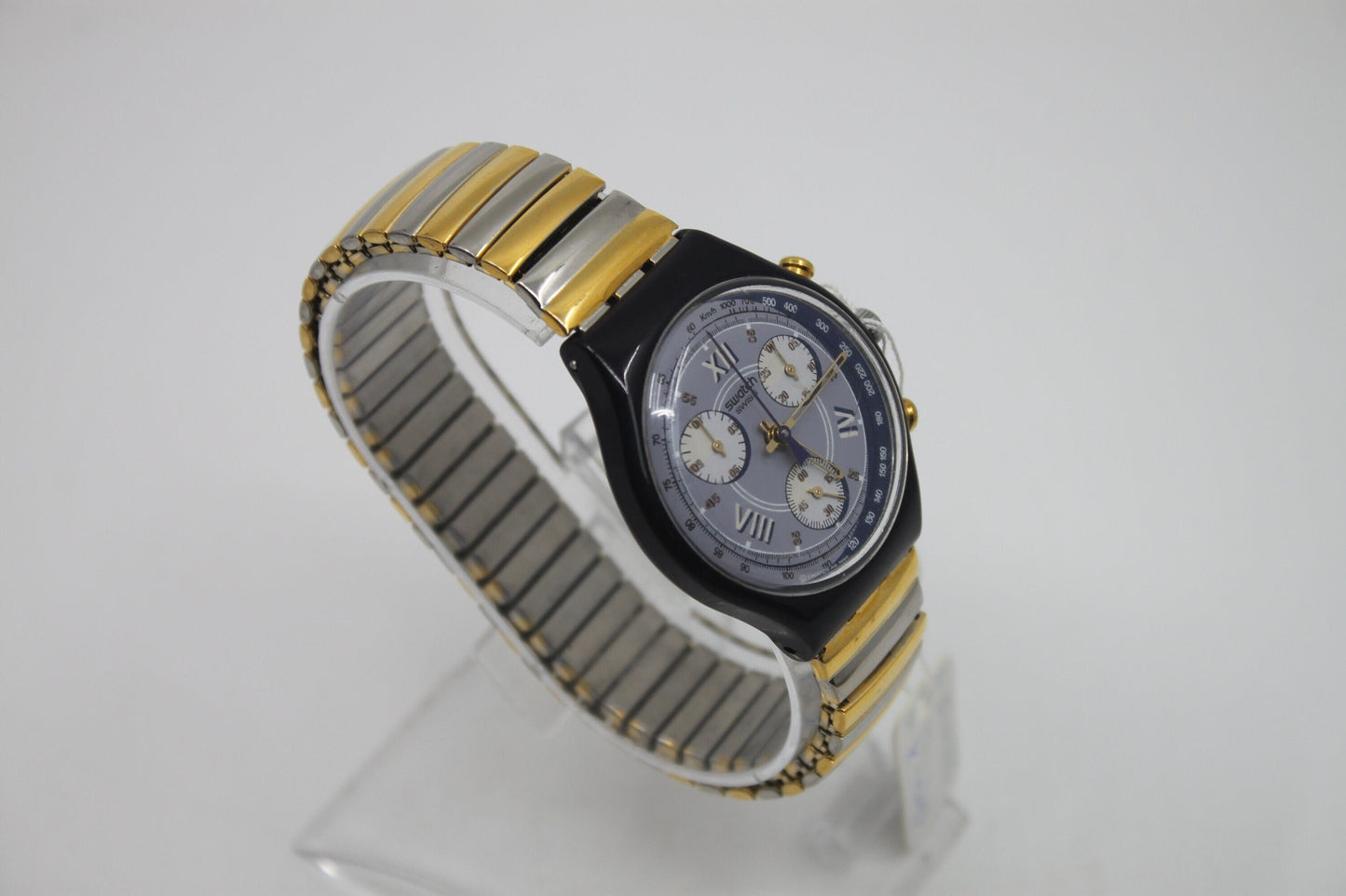 1993, Vintage Gents Chrono Swatch, 'Alabama, SCN105, NO box, Clock 100% Working - Chrono NOT Working, New Strap