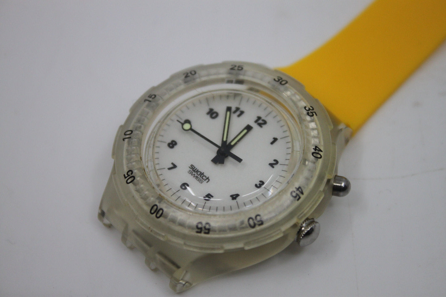 Unique, Vintage Swatch Keychain, SDK910, 1997, 'Perla Nera', made from recycled, NON-working Scuba Swatch watch