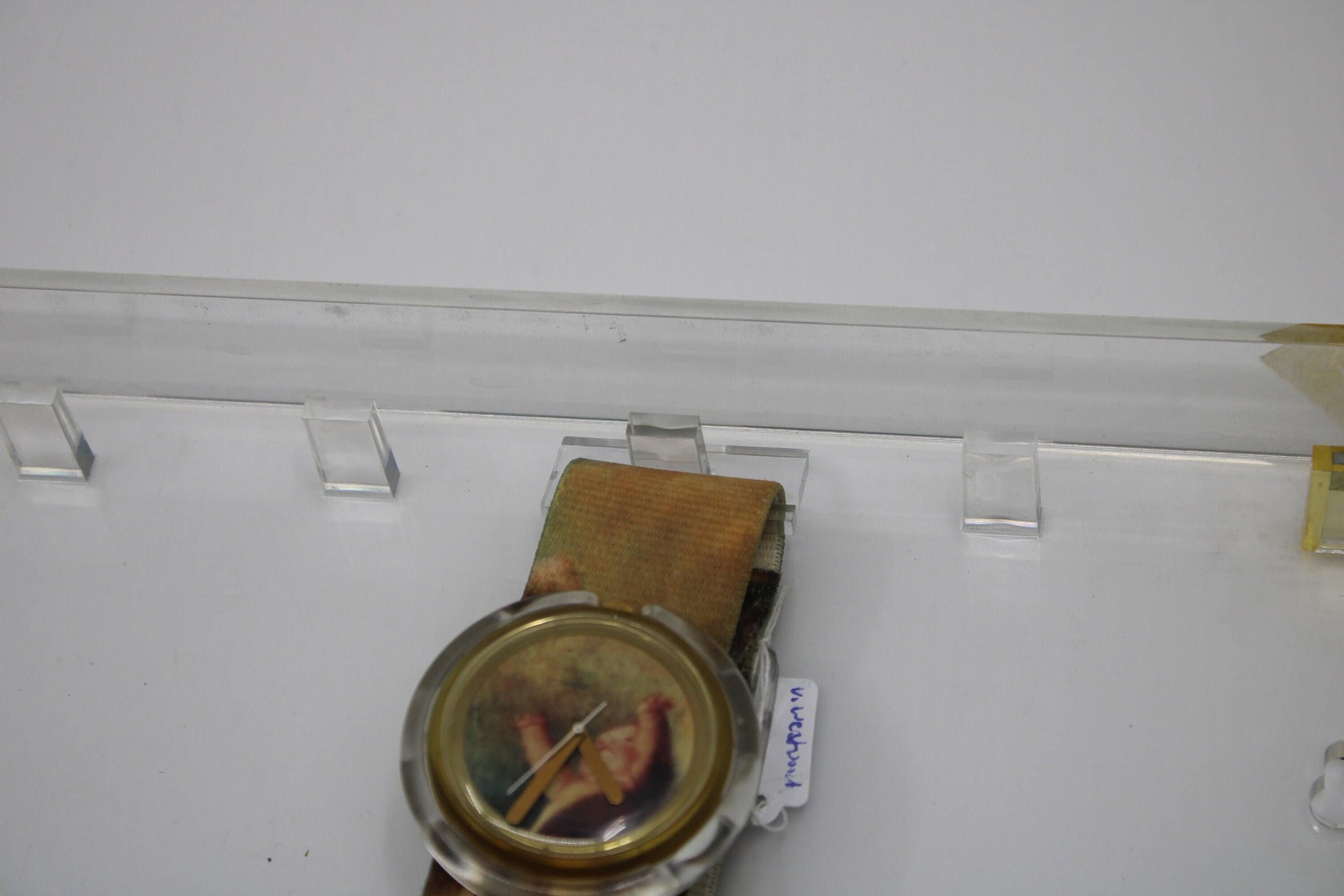 Vintage Swatch Plexiglass holder for display case, for holding a (one) PopSwatch, VERY rare