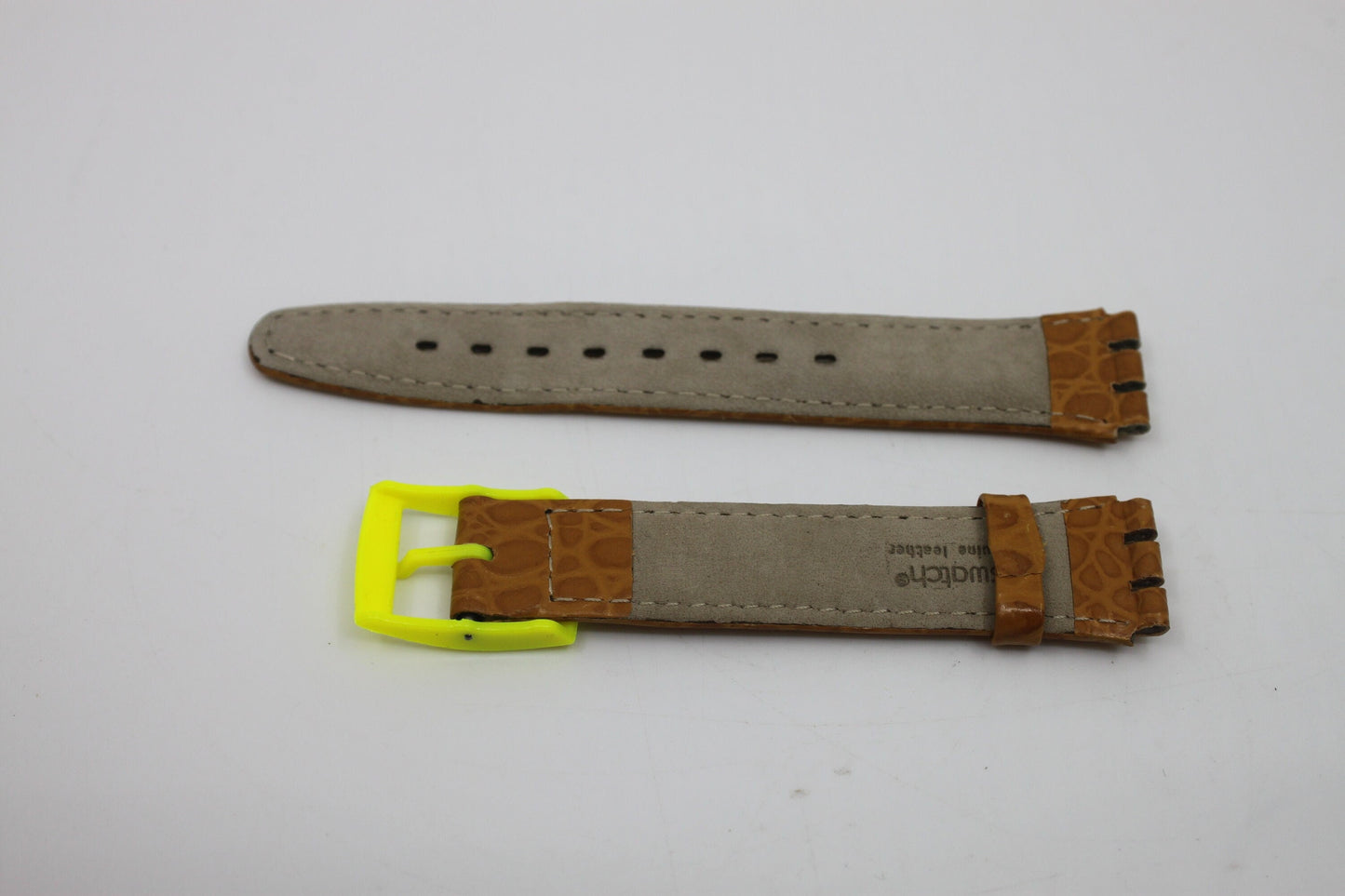 Vintage Swatch 17mm Leather Strap, Gents, New Old Stock