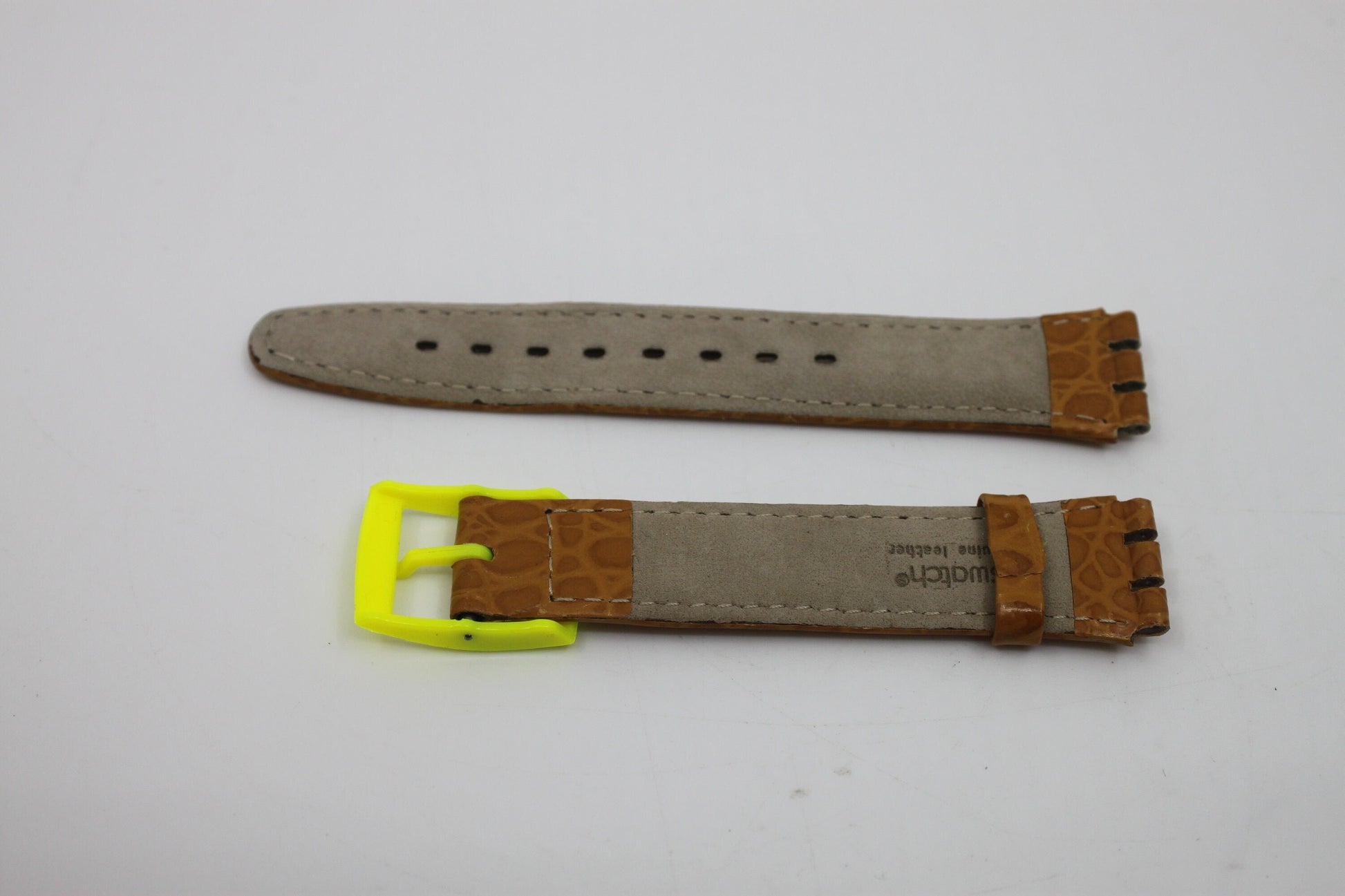 Vintage Swatch 17mm Leather Strap, Gents, New Old Stock