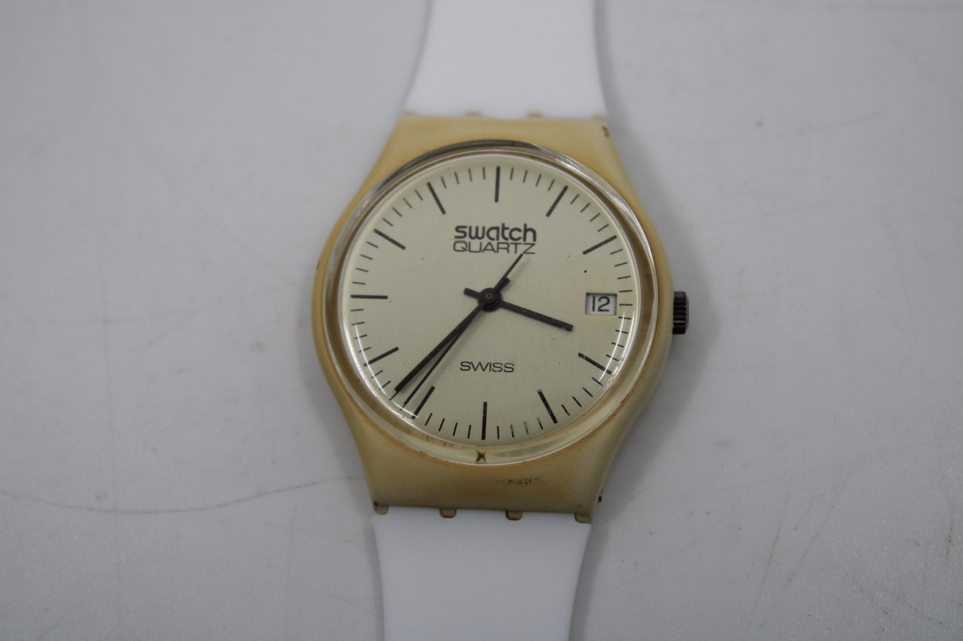 1983, FIRST YEAR Swatch, Gents, 'GT402', GT402, Good, Used Condition, 100% working, Non-Original Strap