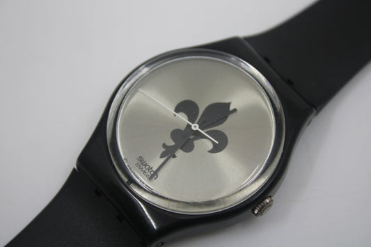 1989 Swatch Gents 'Lucretia' GB126, 100% working, NICE, used condition with brand-new, NON-original Swatch strap