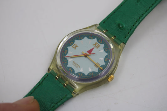 1993, Vintage Gents Swatch, 'Spades' GK152, Near Mint Condition, working 100%, Original Strap