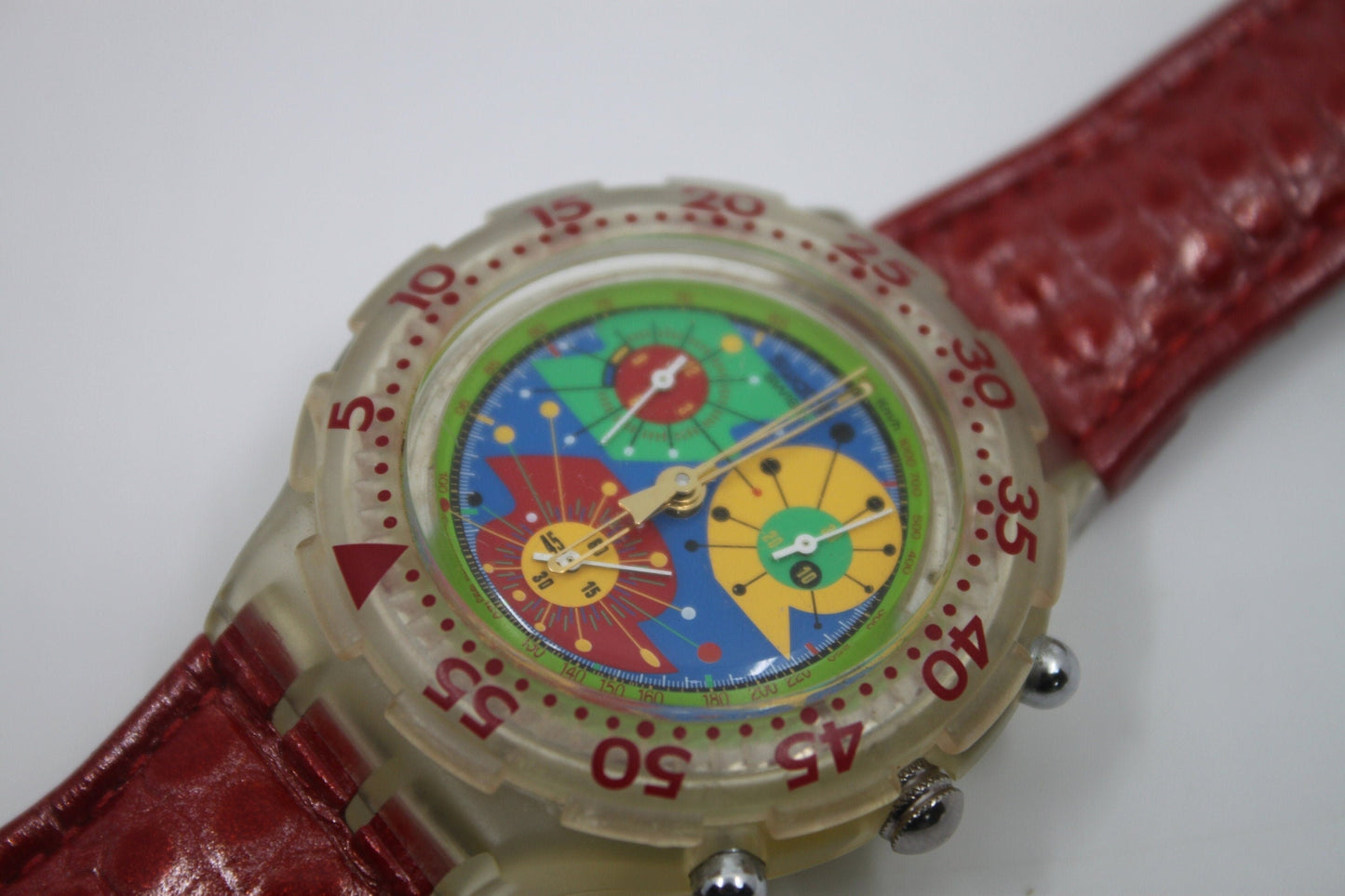 1994 Vintage Swatch Aqua-Chrono Scuba 'Lillibeth' SBK104, nice condition, working 100%