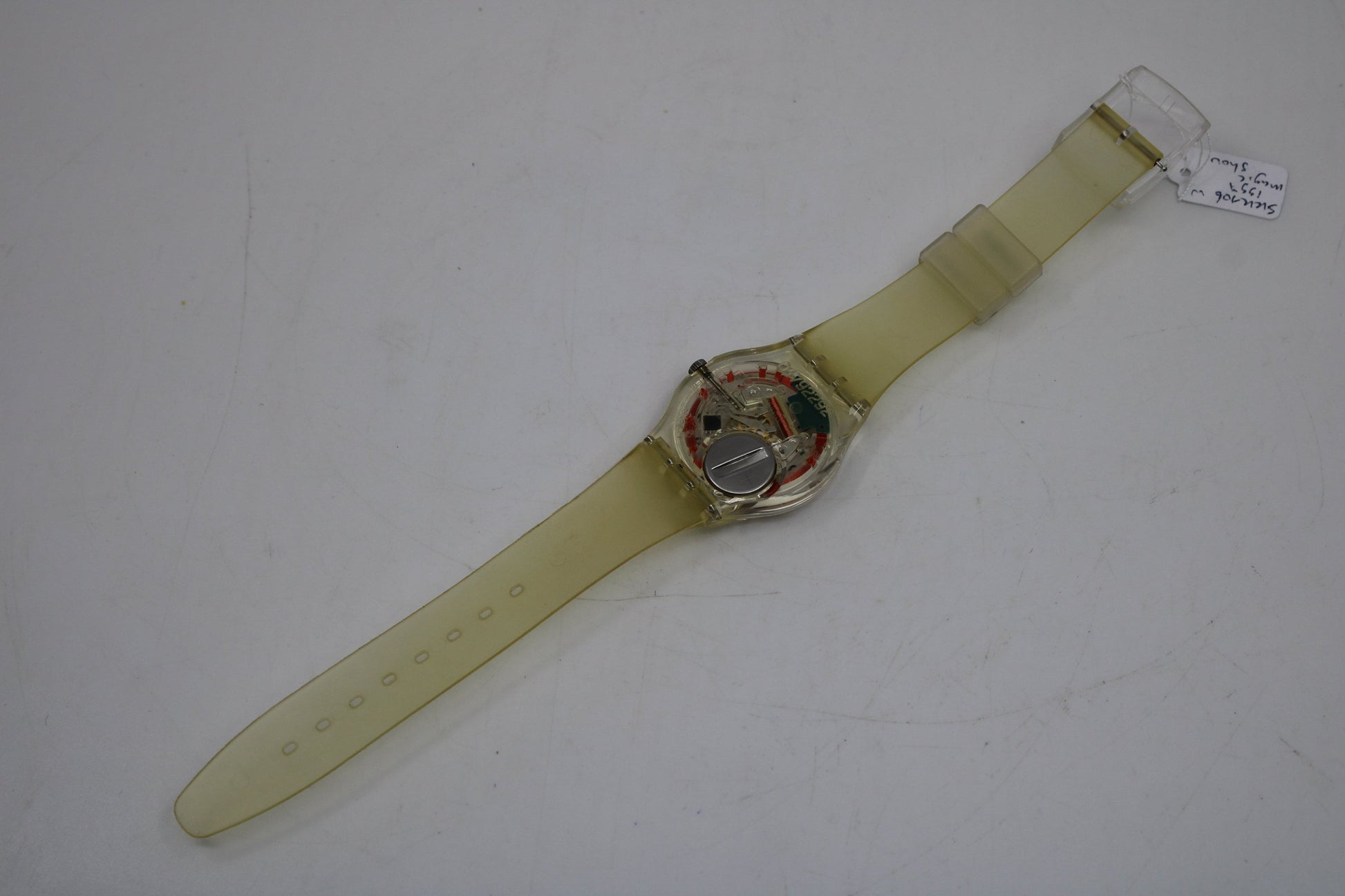 1997 Vintage Gents Access Swatch 'Magic Snow' SKK106, UNUSED and NEW old stock with original, NEW strap