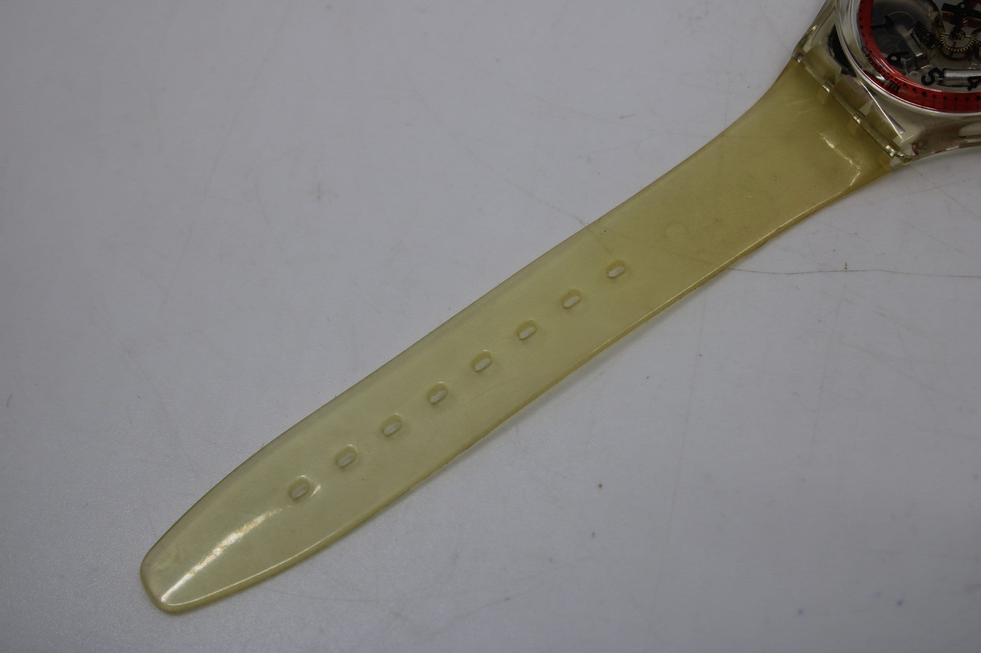 1997 Vintage Gents Access Swatch 'Magic Snow' SKK106, UNUSED and NEW old stock with original, NEW strap
