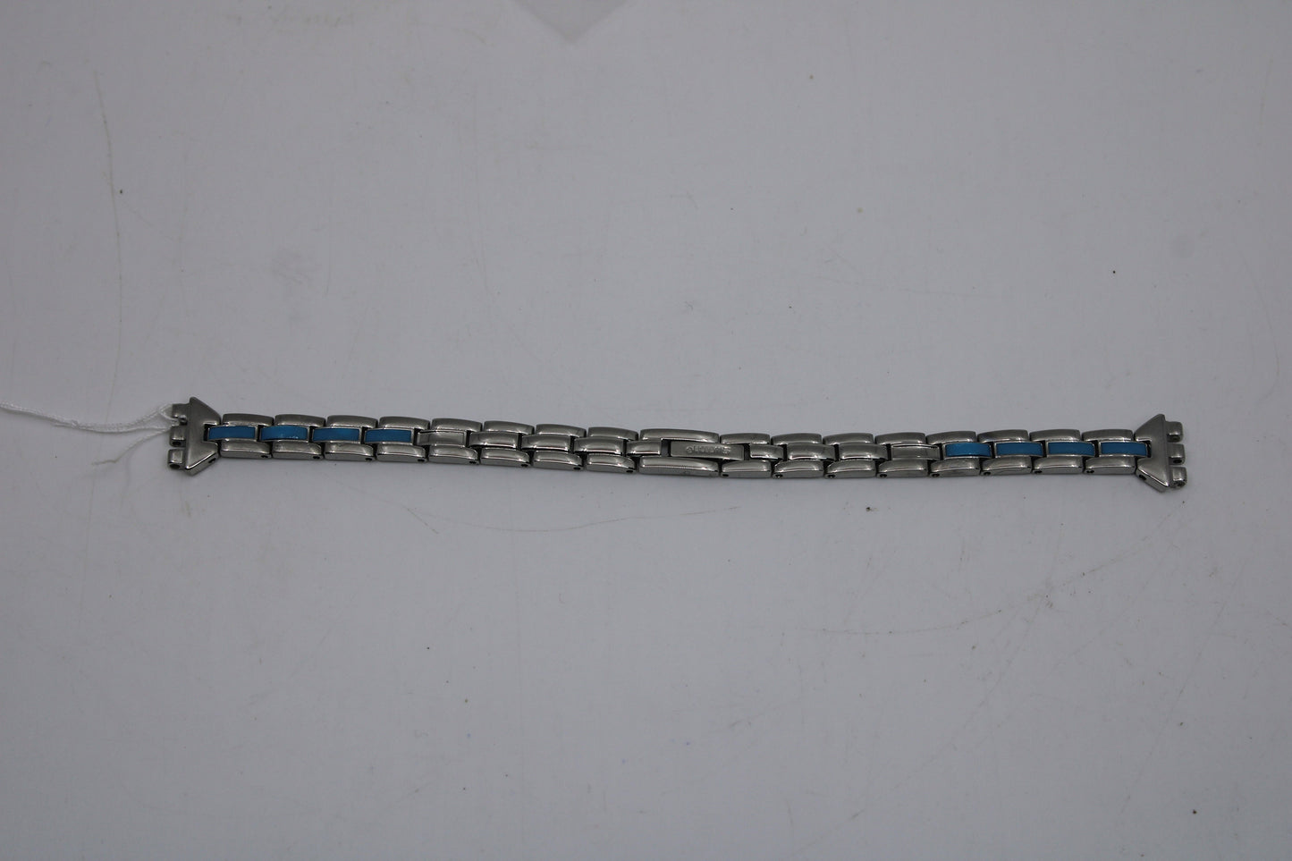 Vintage Ladies Irony Swatch Strap, 'Blue Glaze', 12mm, YSS158G, New Old Stock