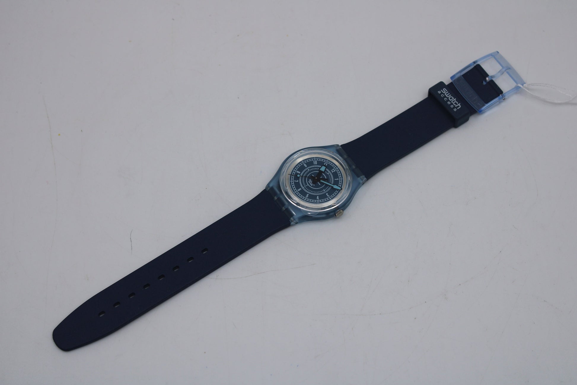 2000 Vintage Swatch Access watch 'Blue Jacket', SKN104, working 100% New Old Stock, Unworn, WITH original strap